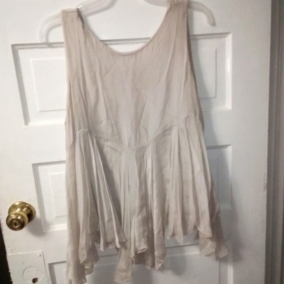Gigi Moda Silk Blend Lagenlook Flowy Blouse Sz S Contemporary Minimalist Office - Picture 4 of 7